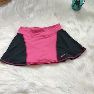 Nike Dri Fit Pink Gray Tennis Golf Skort, Sz S